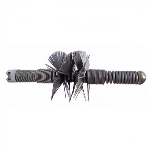 Drain brush tool with flat wire, for 22mm (7/8") drain cables