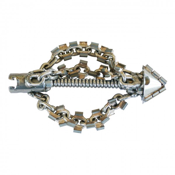 Chain head with 40mm carbide drill head & spikes 22mm T-Nut (7/8")