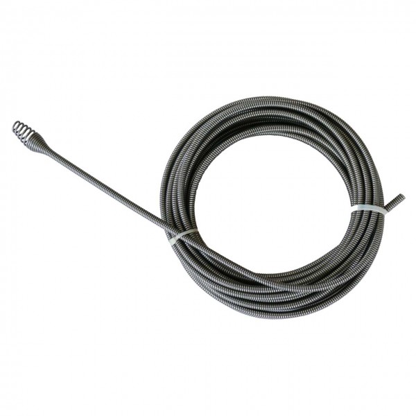 Drain cleaning cable 6.4mm x 7.5m with bulb head