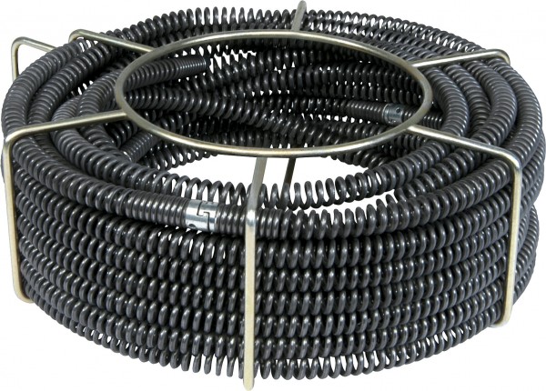 5 drain cleaning cables standard Ø22mm 7/8" in a carrying basket