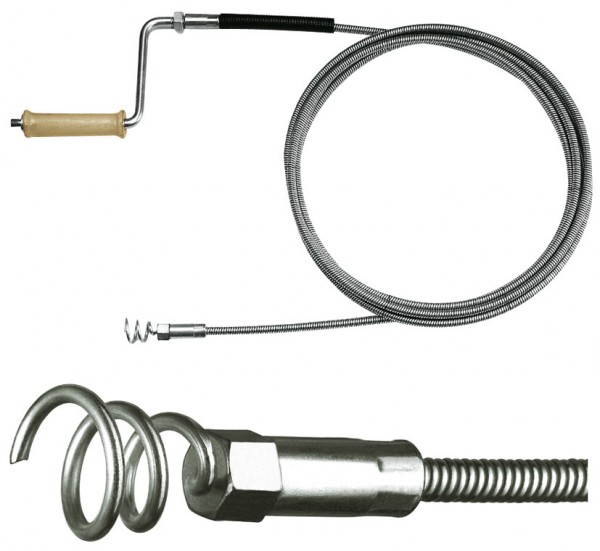 drain cleaning cable Ø 15mm with 50mm funnel auger