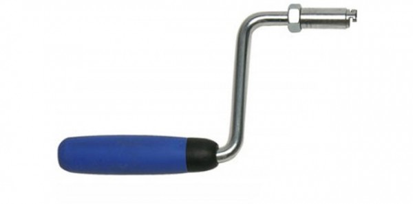 Hand crank for 16mm pipe cleaning spirals with T-Nut